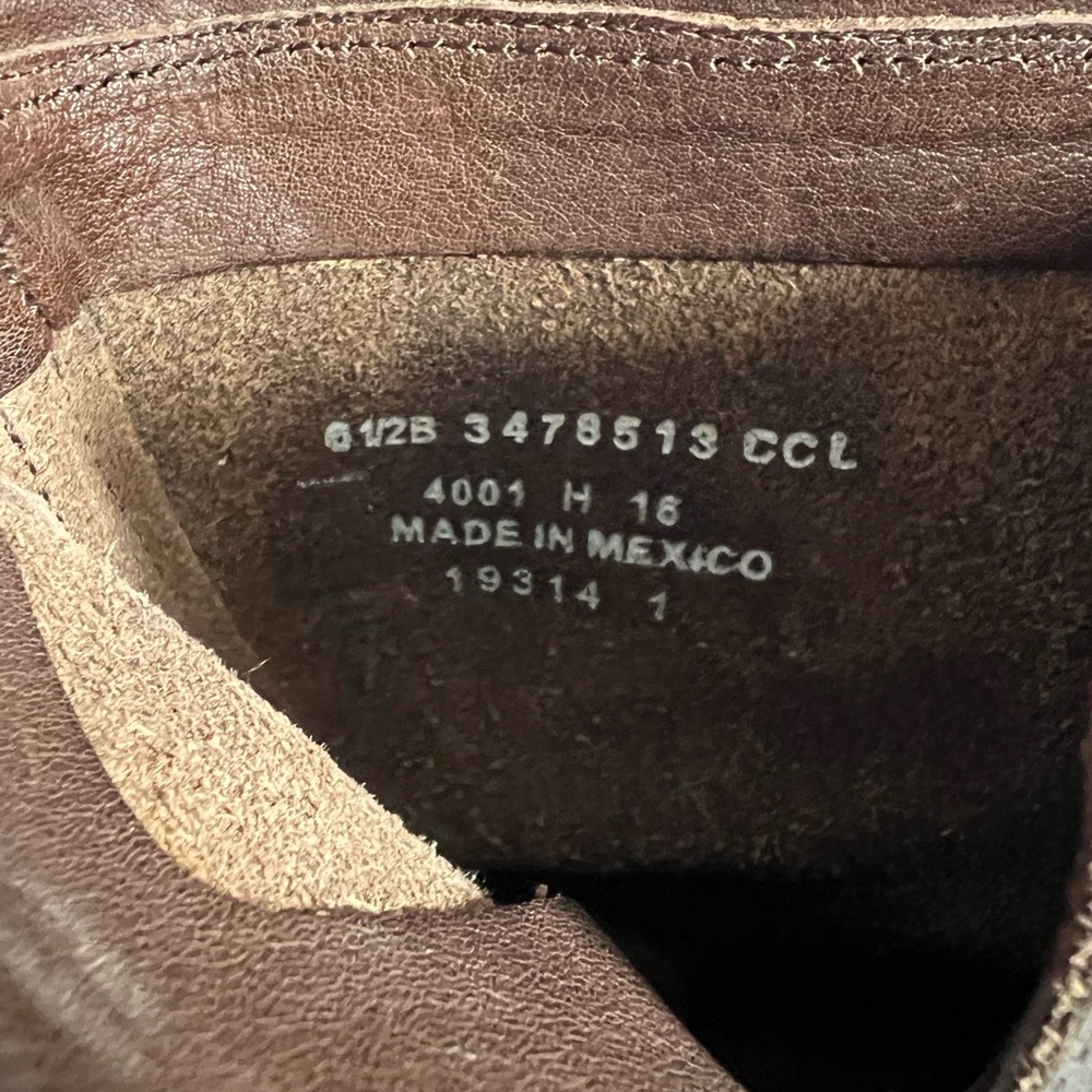 FRYE Natalie Short Brown Leather Boots, 6.5 - Picture 6 of 8